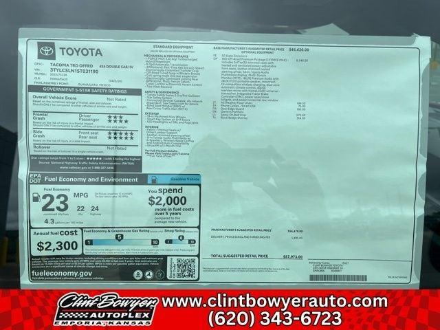 new 2025 Toyota Tacoma car, priced at $54,135
