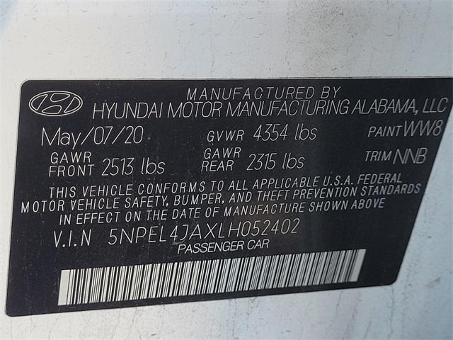 used 2020 Hyundai Sonata car, priced at $17,500