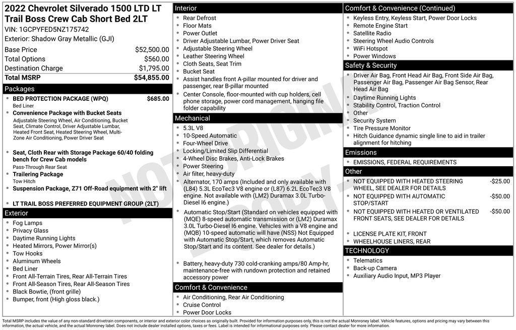 used 2022 Chevrolet Silverado 1500 Limited car, priced at $33,900