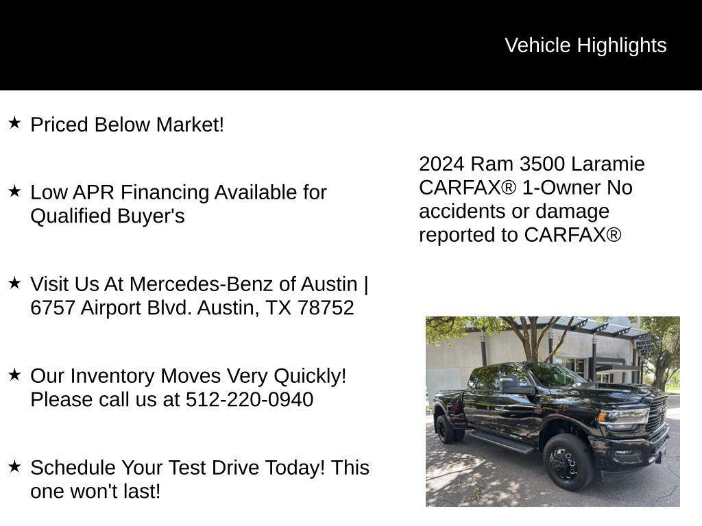used 2024 Ram 3500 car, priced at $72,500