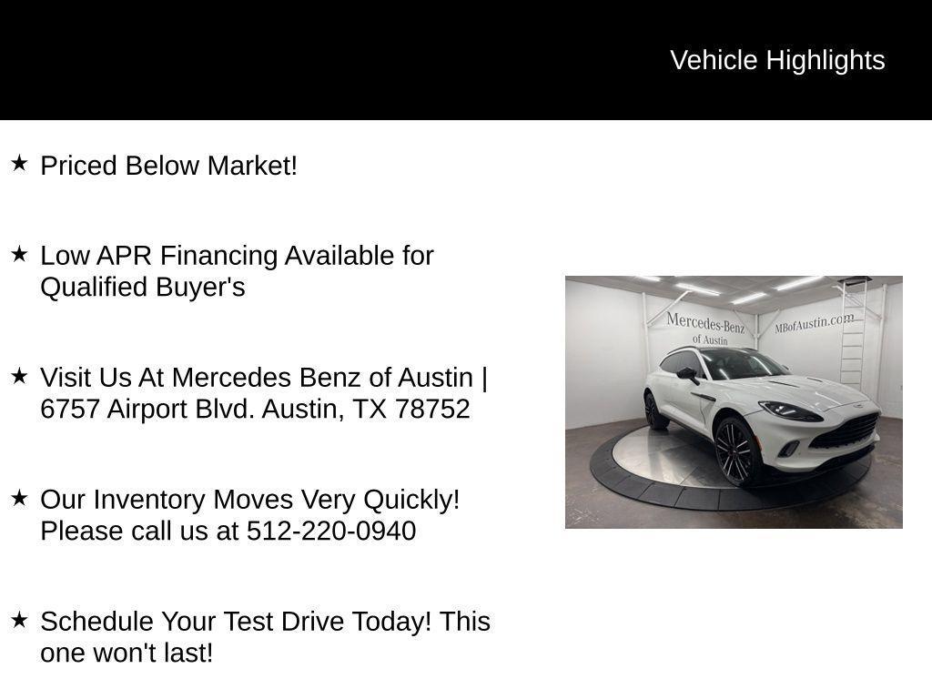 used 2023 Aston Martin DBX car, priced at $108,900
