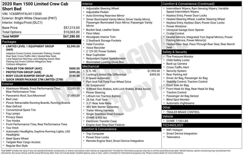 used 2020 Ram 1500 car, priced at $39,900