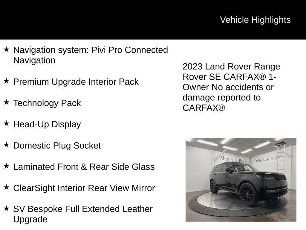 used 2023 Land Rover Range Rover car, priced at $105,900