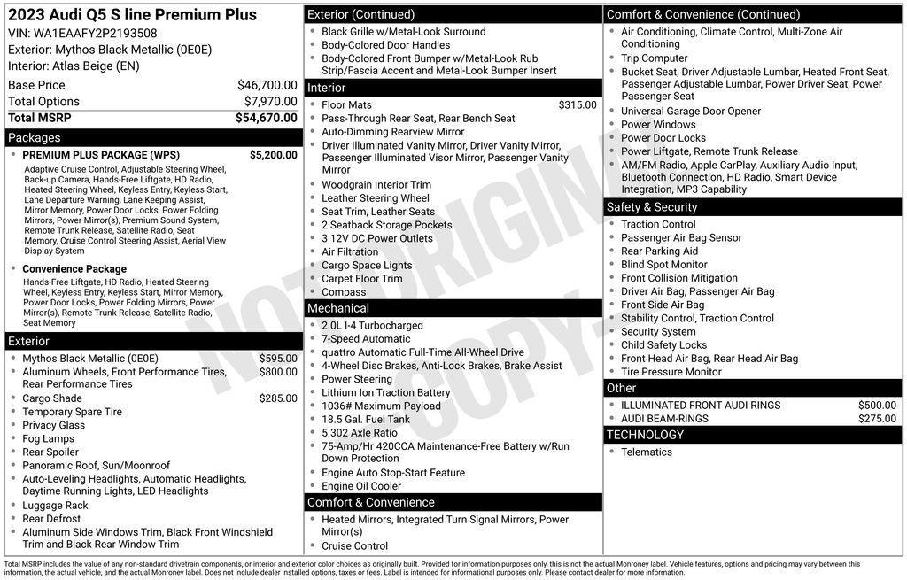 used 2023 Audi Q5 car, priced at $32,500