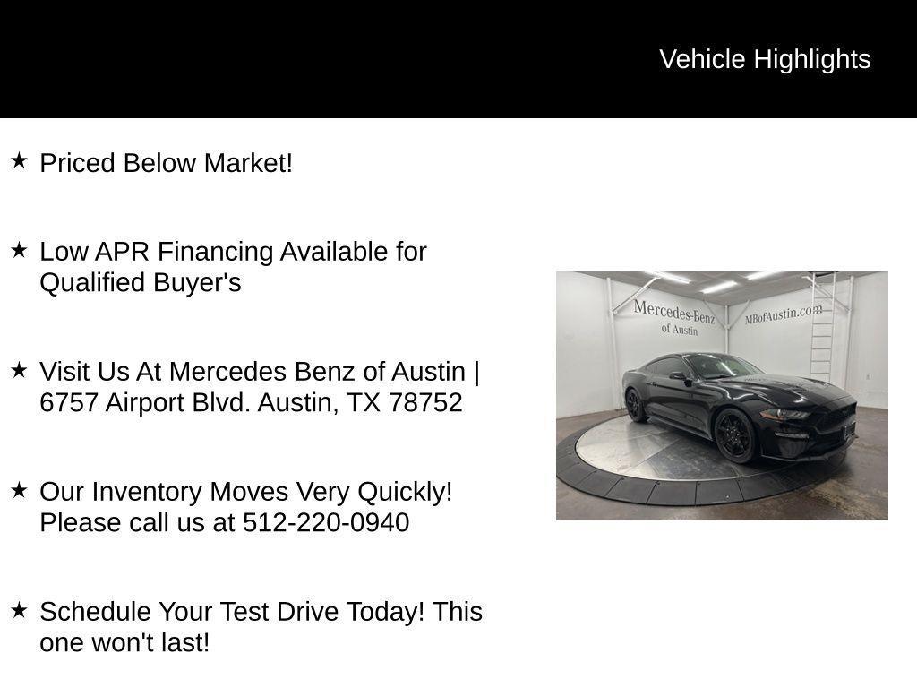 used 2019 Ford Mustang car, priced at $18,500