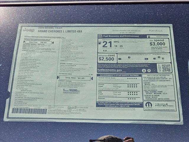 new 2025 Jeep Grand Cherokee L car, priced at $48,926