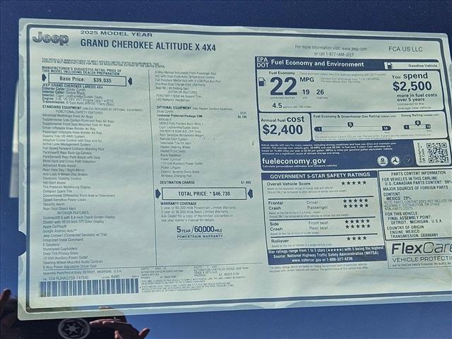 new 2025 Jeep Grand Cherokee car, priced at $37,178
