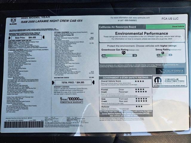 new 2025 Ram 2500 car, priced at $83,985