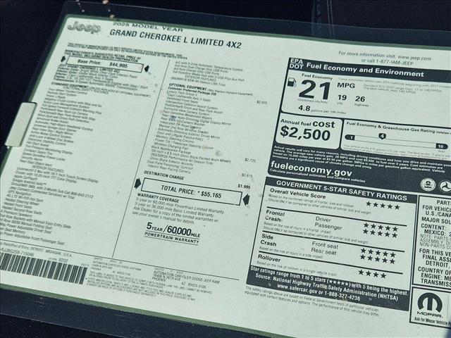 new 2025 Jeep Grand Cherokee L car, priced at $44,349
