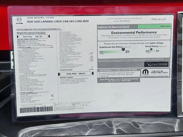 new 2026 Ram 3500 car, priced at $81,973