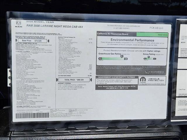 new 2026 Ram 3500 car, priced at $83,659