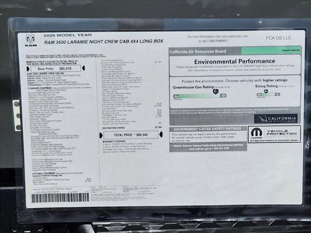 new 2026 Ram 3500 car, priced at $82,508