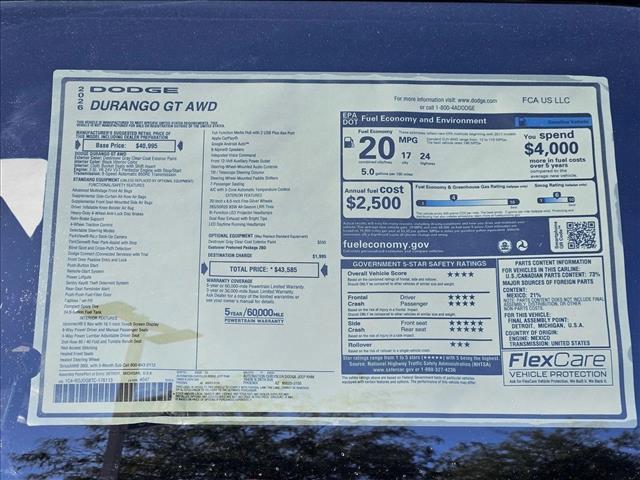 new 2026 Dodge Durango car, priced at $40,916
