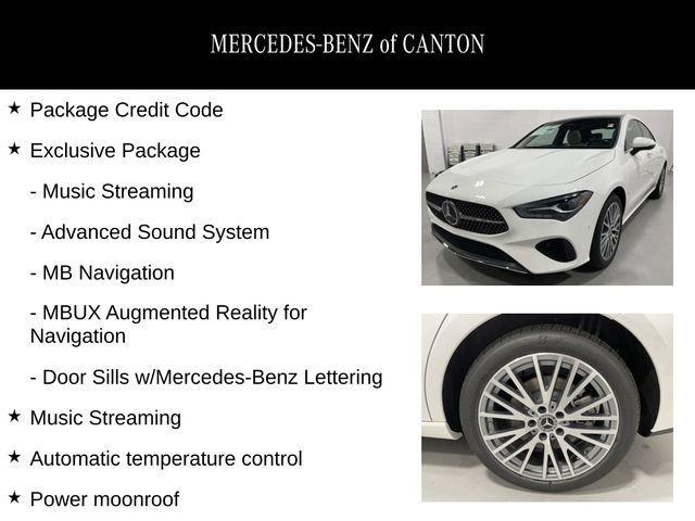 new 2025 Mercedes-Benz CLA 250 car, priced at $50,345