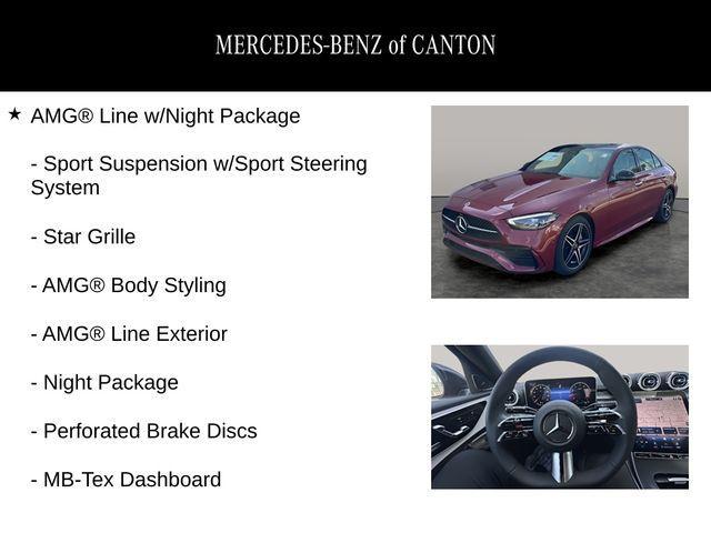 new 2024 Mercedes-Benz C-Class car, priced at $59,705