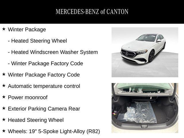 new 2025 Mercedes-Benz E-Class car, priced at $67,495