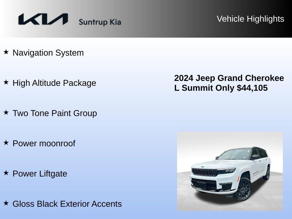 used 2024 Jeep Grand Cherokee L car, priced at $44,105