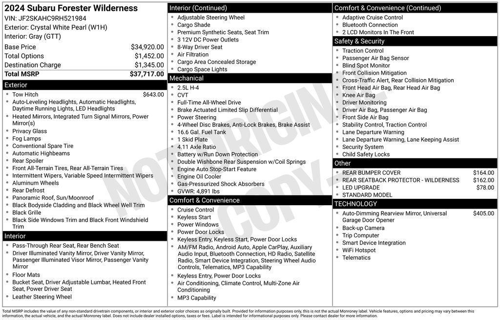 used 2024 Subaru Forester car, priced at $33,285