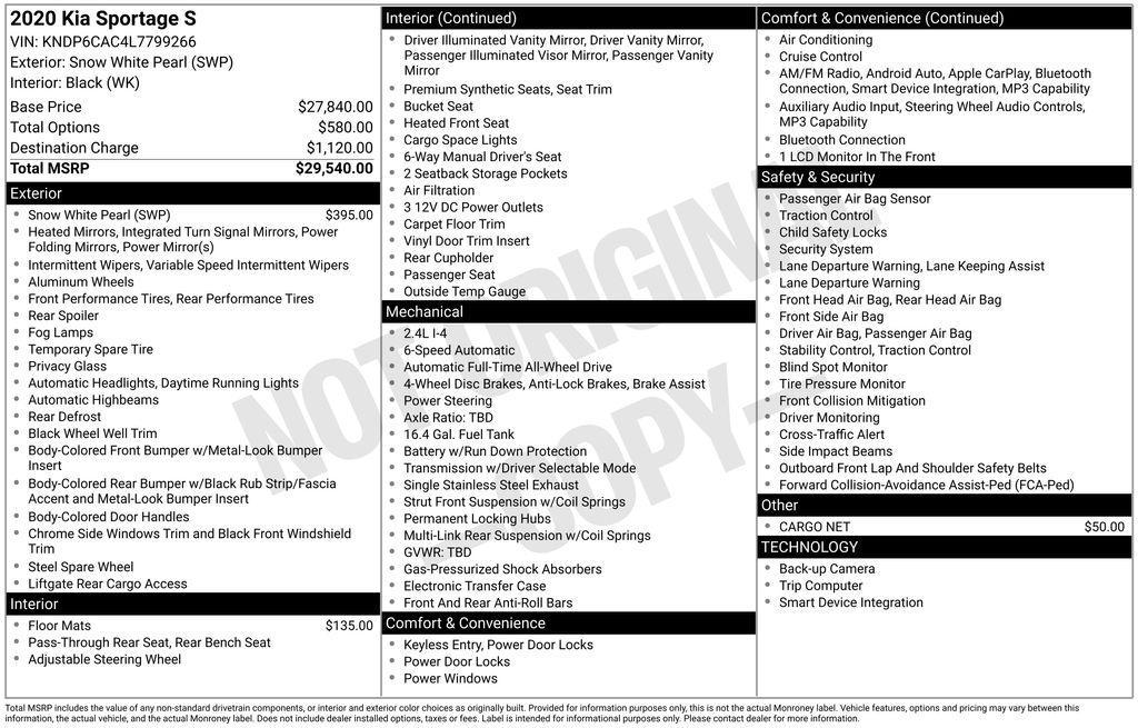 used 2020 Kia Sportage car, priced at $16,995