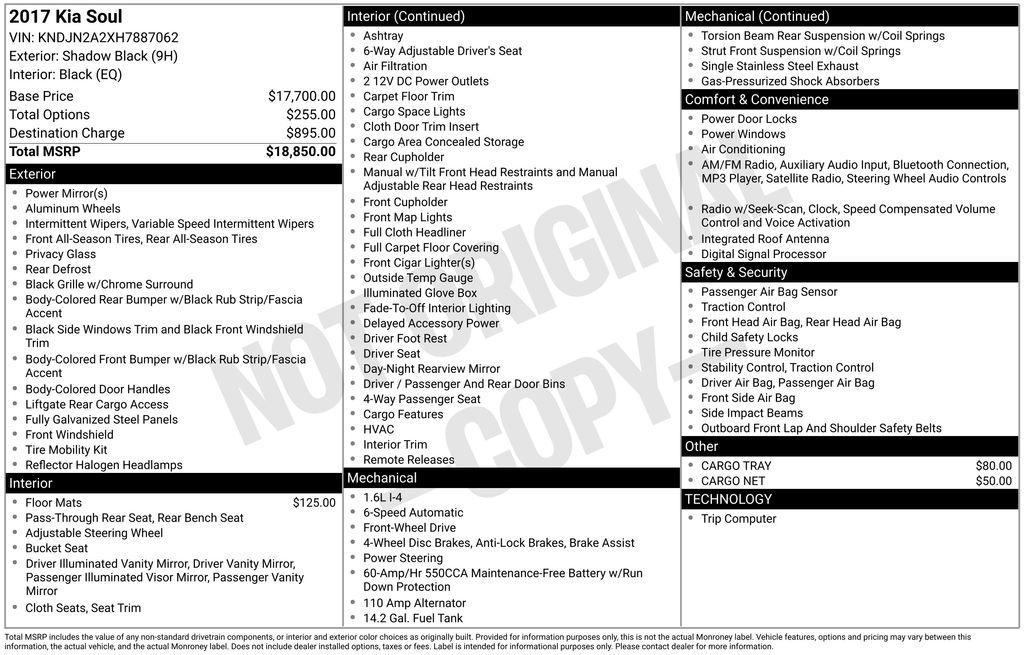 used 2017 Kia Soul car, priced at $9,878