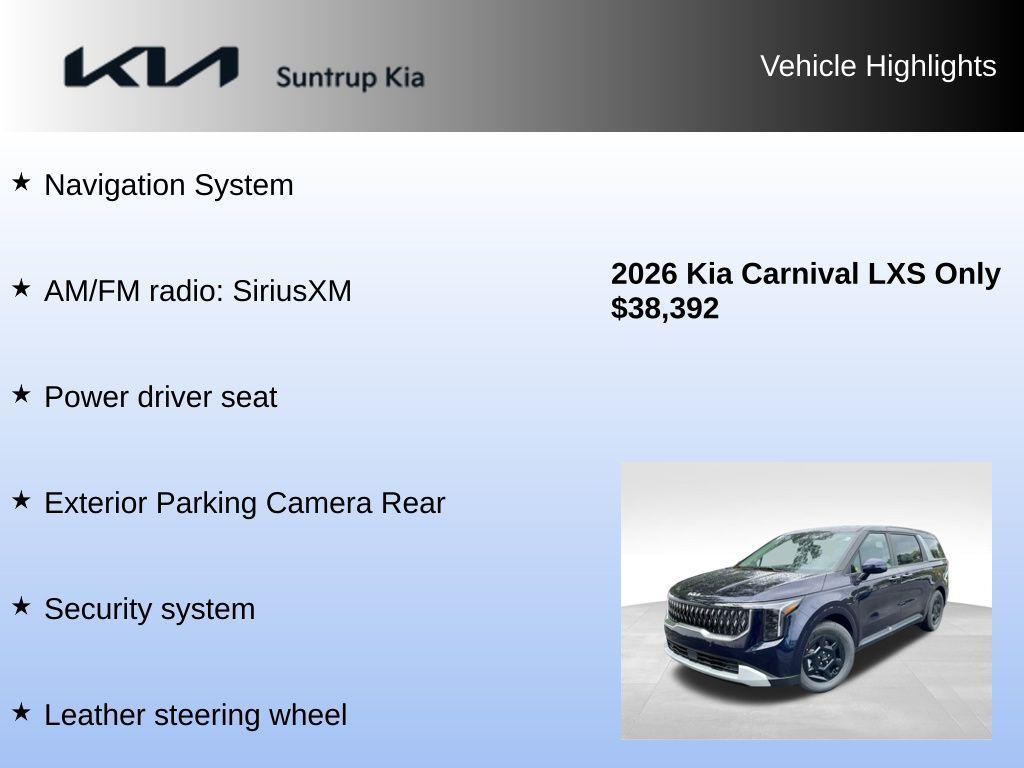 used 2026 Kia Carnival car, priced at $38,392