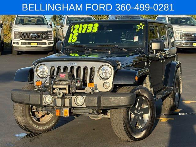 used 2015 Jeep Wrangler Unlimited car, priced at $19,371