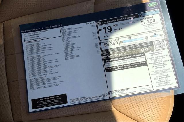 new 2025 Land Rover Range Rover car, priced at $150,105