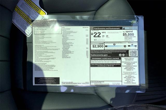 new 2025 Land Rover Range Rover Sport car, priced at $109,270
