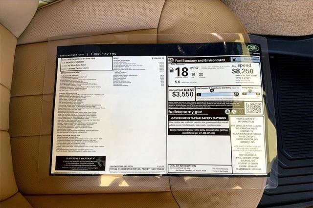 new 2025 Land Rover Range Rover car, priced at $237,780