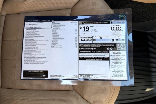 new 2025 Land Rover Range Rover car, priced at $149,510