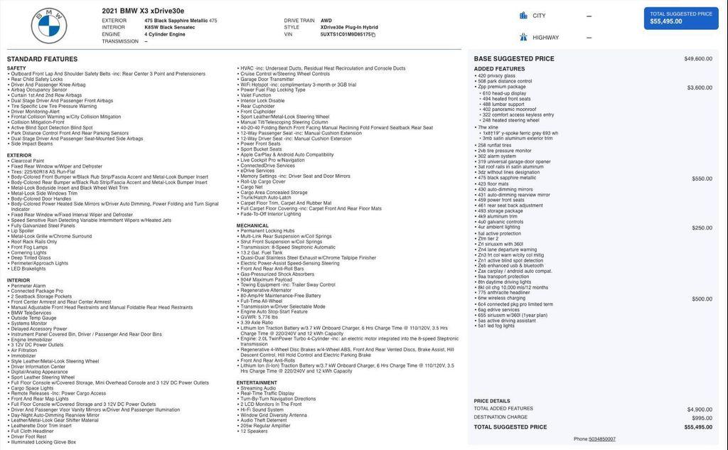 used 2021 BMW X3 car, priced at $30,568