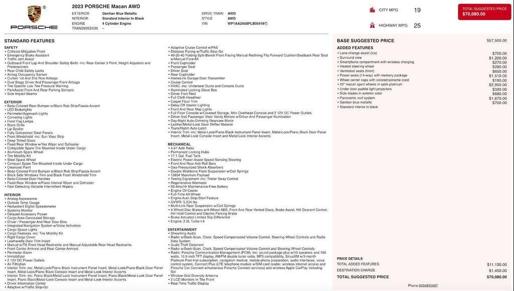 used 2023 Porsche Macan car, priced at $42,644