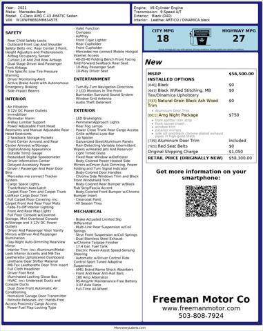 used 2021 Mercedes-Benz C-Class car, priced at $41,533