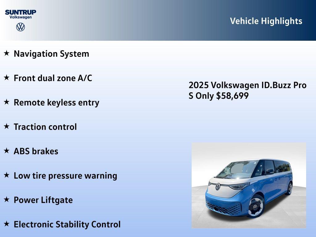 new 2025 Volkswagen ID. Buzz car, priced at $58,699
