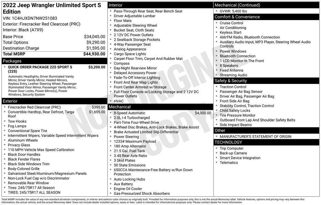 used 2022 Jeep Wrangler Unlimited car, priced at $26,785