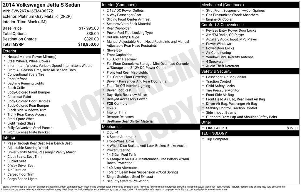used 2014 Volkswagen Jetta car, priced at $8,945