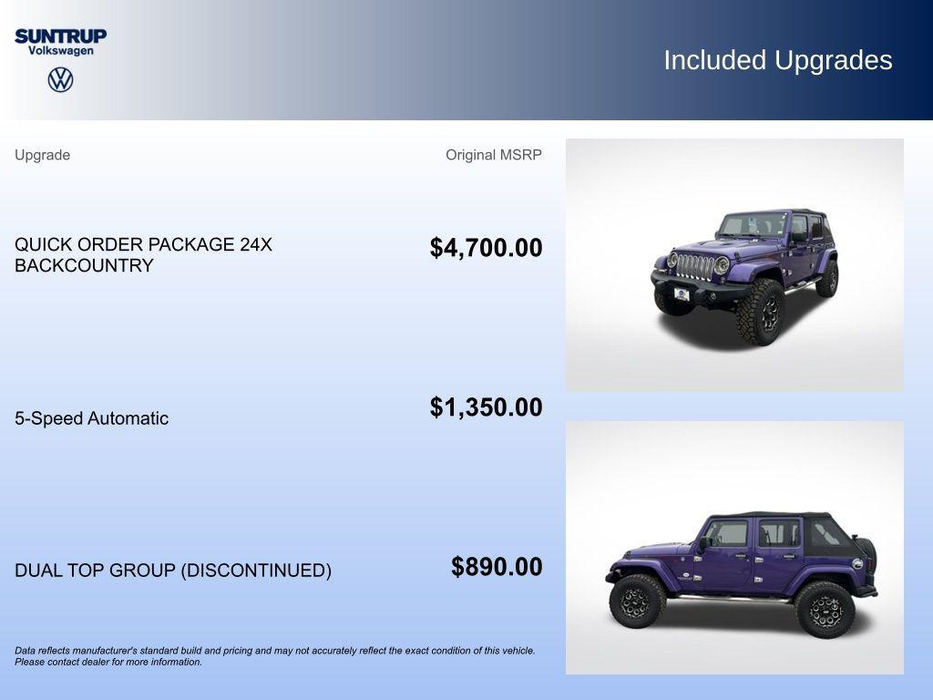 used 2016 Jeep Wrangler Unlimited car, priced at $21,995