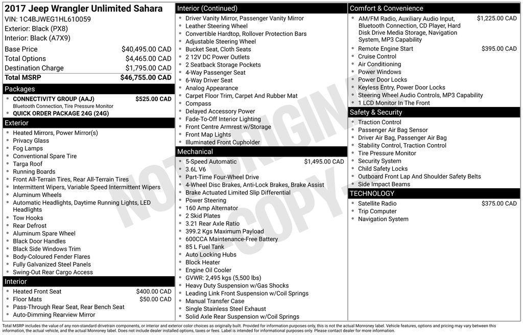 used 2017 Jeep Wrangler Unlimited car, priced at $24,525