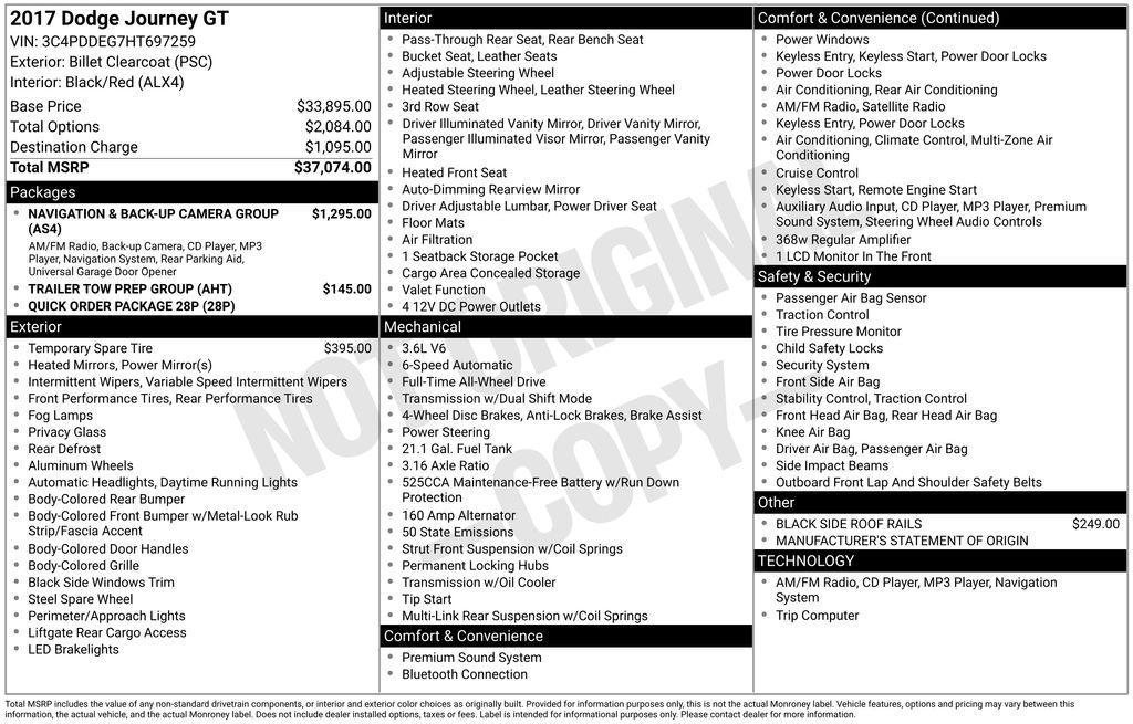 used 2017 Dodge Journey car, priced at $10,895