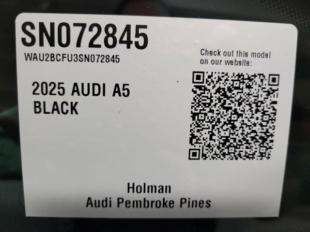 new 2025 Audi A5 car, priced at $57,575
