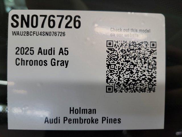 new 2025 Audi A5 car, priced at $57,575