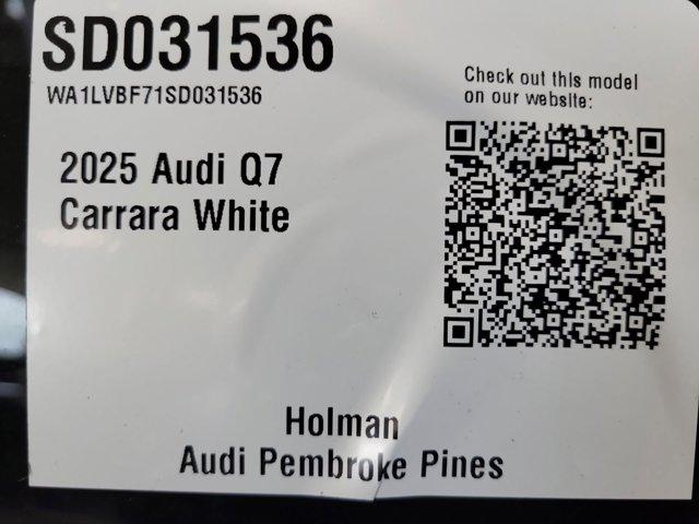 new 2025 Audi Q7 car, priced at $78,455