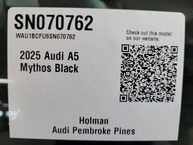 new 2025 Audi A5 car, priced at $53,825