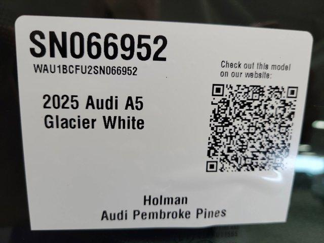 new 2025 Audi A5 car, priced at $53,825