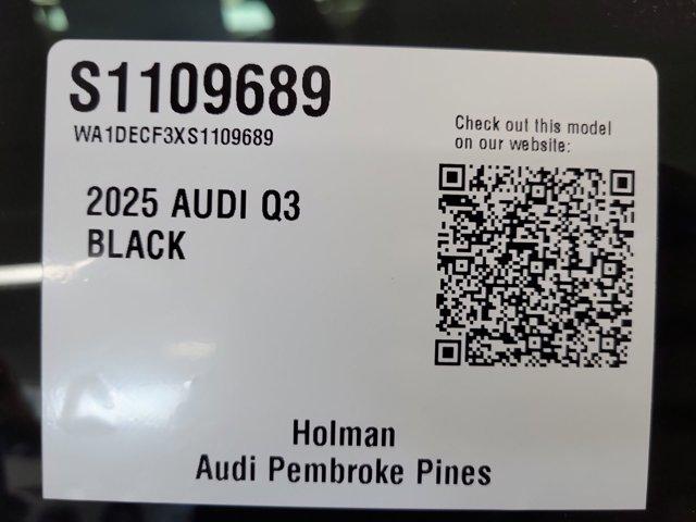 new 2025 Audi Q3 car, priced at $44,060