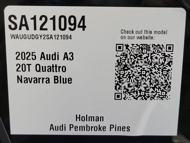 new 2025 Audi A3 car, priced at $43,740