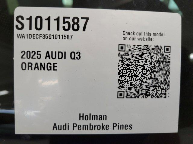 new 2025 Audi Q3 car, priced at $45,765