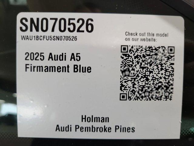 new 2025 Audi A5 car, priced at $53,825