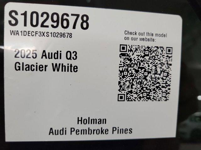 new 2025 Audi Q3 car, priced at $43,735