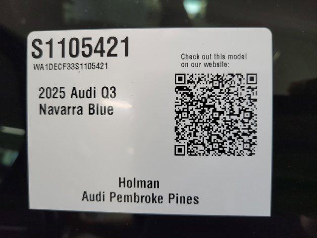 new 2025 Audi Q3 car, priced at $46,235